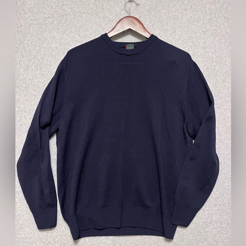 Abercrombie & Fitch Italian Merino Wool Sweater Men’s Size L Blue Vintage 50’s